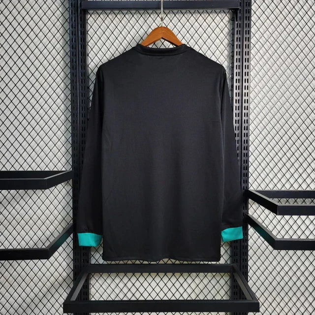 Camisa Retrô Real Madrid Manga Longa II 2017/18 Adidas Retrô Preto