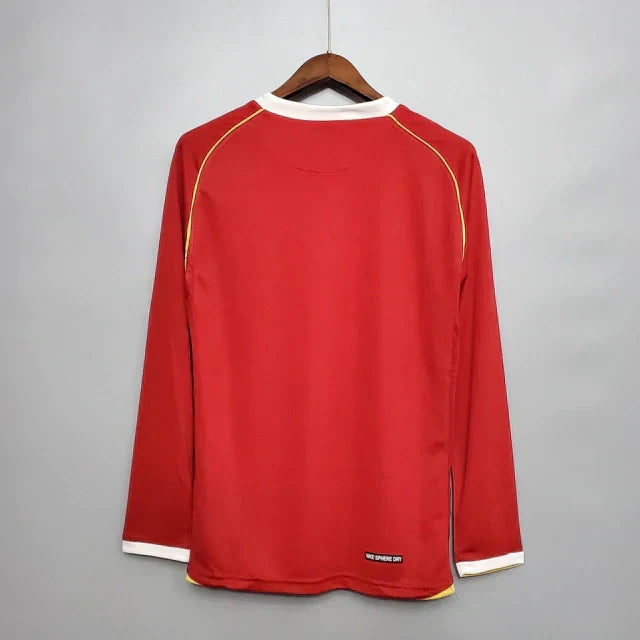 Camisa Manchester United 06/07 Home Manga Longa - Retrô Masculina