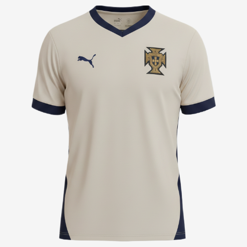Camisa Portugal Treino Branca 25/26 - Puma Versão Torcedor Masculina