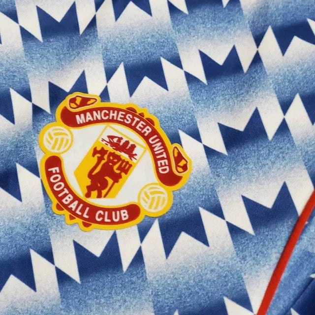Camisa Manchester United Retrô 1990/1992 Azul e Branca - Adidas