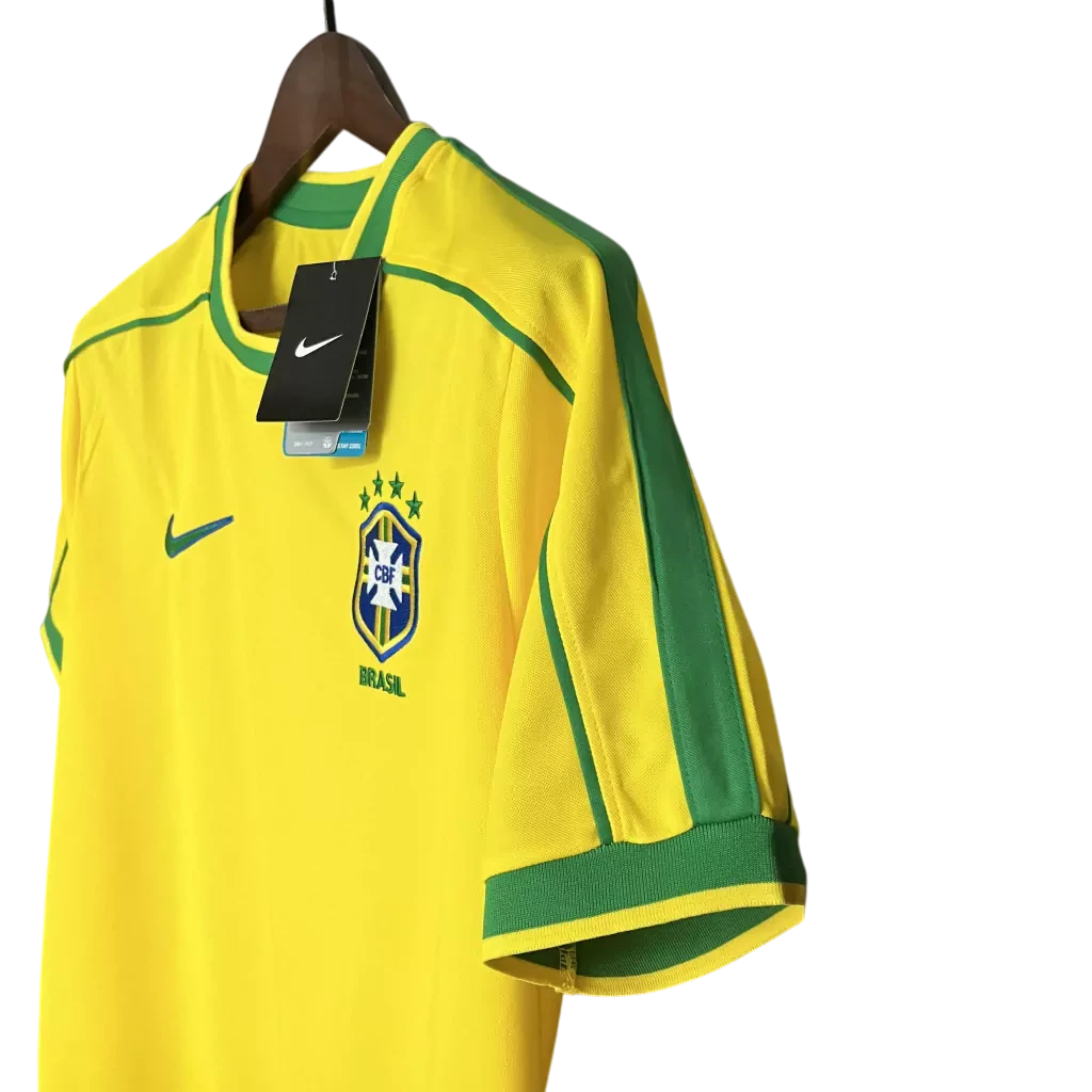 Camisa Retrô Seleção Brasileira I Home 1998/99 Nike Masculino Amarelo