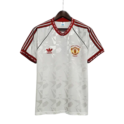 Camisa Manchester United Retrô 1991 Branca - Adidas