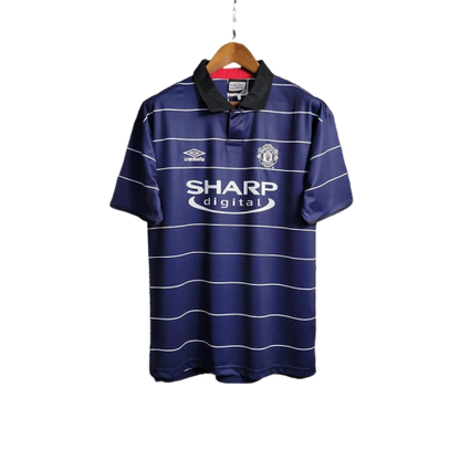Camisa Retrô Manchester United Away Azul Umbro 1999/00 Masculino Azul
