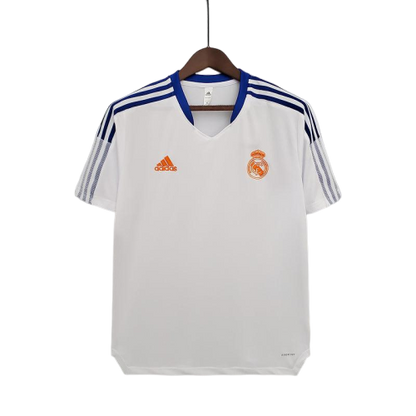 Camisa Real Madrid Treino 2021/22 Adidas Retrô - Branca