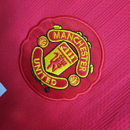 Camisa Retrô Manchester United Manga Longa Nike 2007/08 Masculino Vermelho