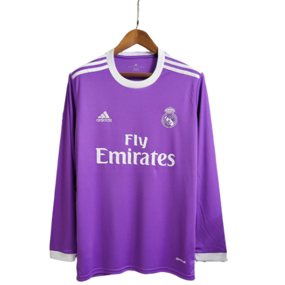 Camisa Retrô Real Madrid II Away Adidas 2016/17 Masculino  Roxo