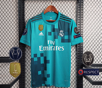Camisa Retrô Real Madrid II Away Adidas 2017/18 Masculino Azul