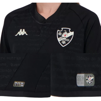 Camisa Vasco III Preta 24/25 - Kappa Feminina