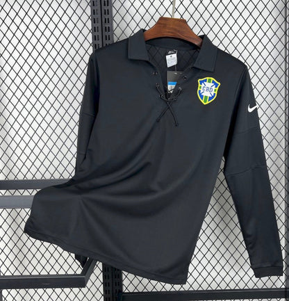 Camisa Brasil Nike  2004/05 (Manga longa) Retrô- Preto