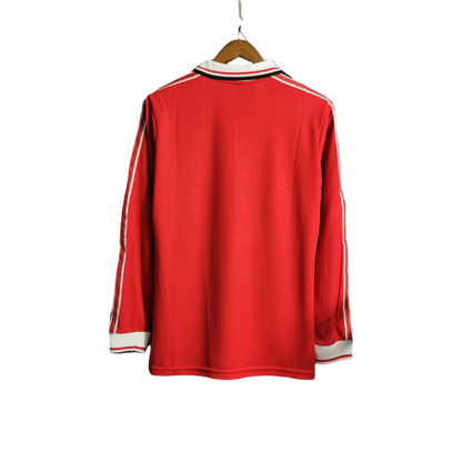 Camisa Manchester United Retrô Manga Longa Umbro 1998/99 Vermelha