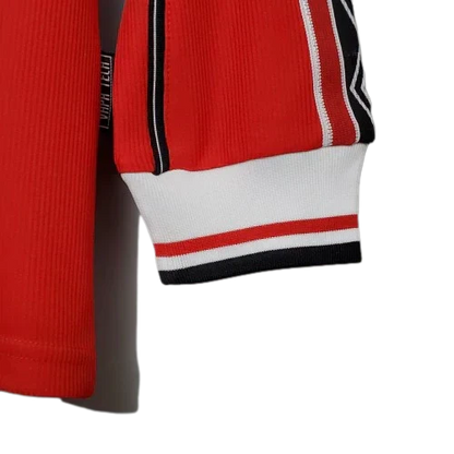 Camisa Manchester United Retrô Manga Longa Umbro 1998/99 Vermelha