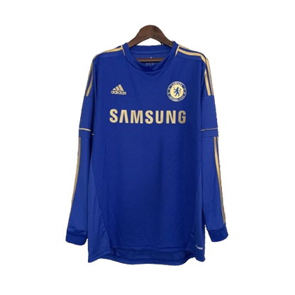 Camisa Retro Adidas Chelsea Manga Longa - 12/13 Azul
