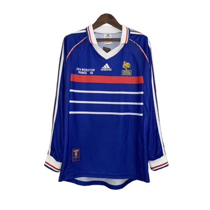 Camisa Retro Seleção França Manga Longa - 1998 Azul