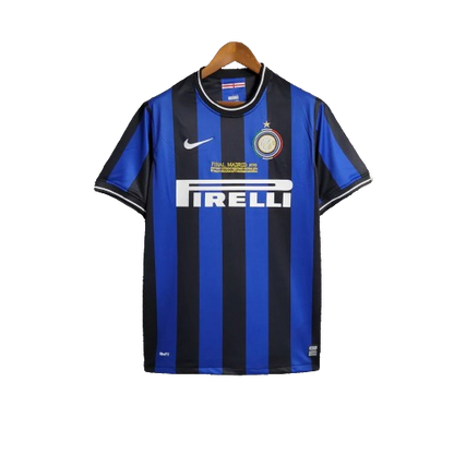 Camisa Retrô Inter de Milão I Home 2009/10 Masculino Azul e Preto