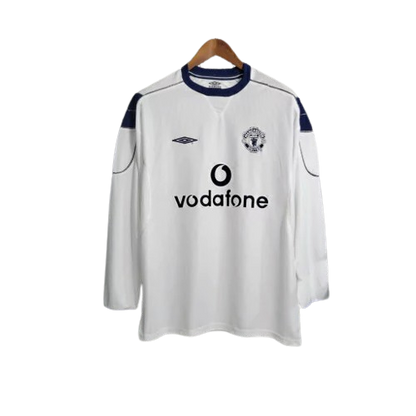 Camisa Retro Manchester United II Manga Longa Umbro 1999/00 Branco