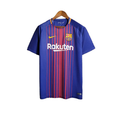 Camisa Retrô Barcelona I Home 2017/18 Nike Masculino Azul Grená