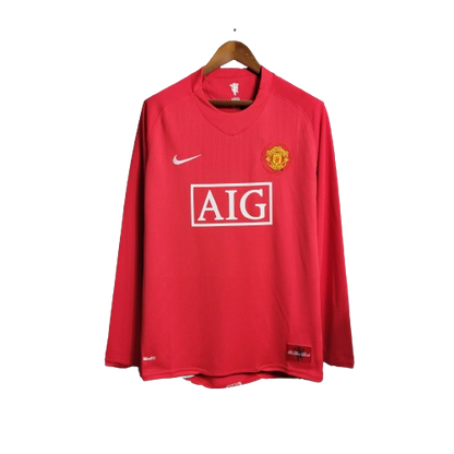Camisa Manchester United 07/08 Home Manga Longa - Retrô Masculina