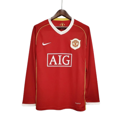 Camisa Manchester United 06/07 Home Manga Longa - Retrô Masculina