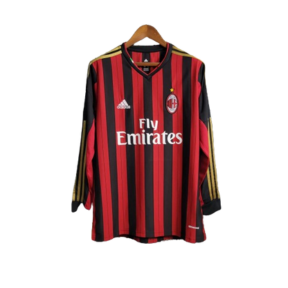 Camisa Milan 13/14 Home Manga Longa - Retrô Masculina
