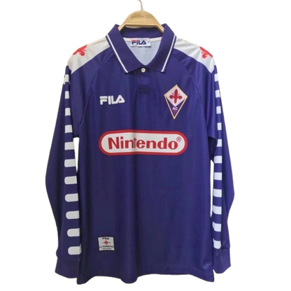 Camisa Fiorentina Retrô Manga Longa 1998/99 - Nintendo - Roxa