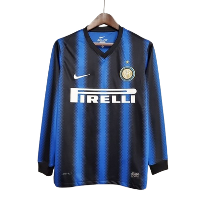 Camisa Inter de Milão Retrô 2010 Manga Longa Azul e Preta - Nike