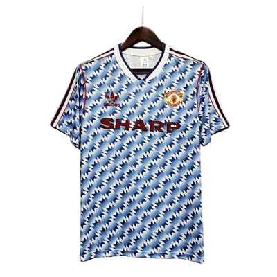 Camisa Manchester United Retrô 1990/1992 Azul e Branca - Adidas