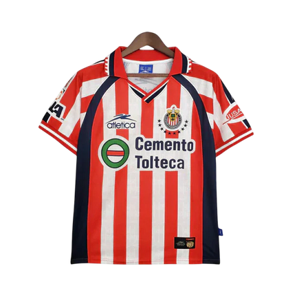 Camisa Chivas Retrô 1999/2000 Vermelha e Branca - Atletica